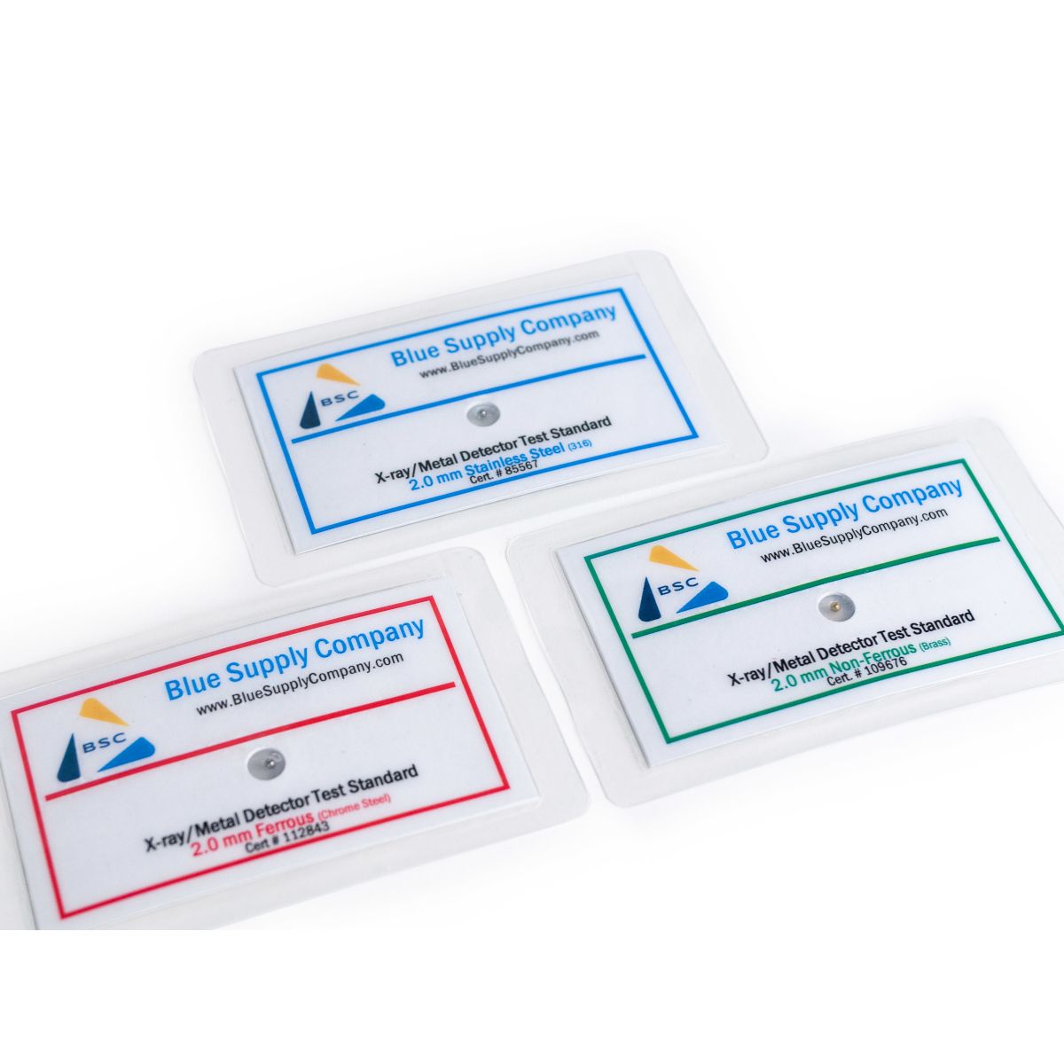 Laminated X-Ray Test Cards - Fe, NFe, SS 316 image 1