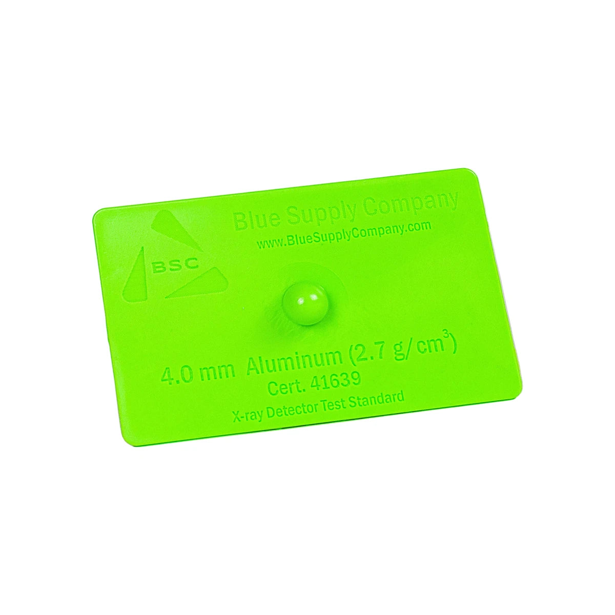 X-Ray & Metal Detector Aluminum Test Card